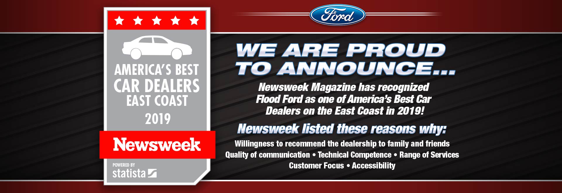 Newsweek's names Flood one of the best car dealers!